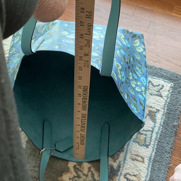 Coach Floral Print Blue Tote - Picture 6 of 6